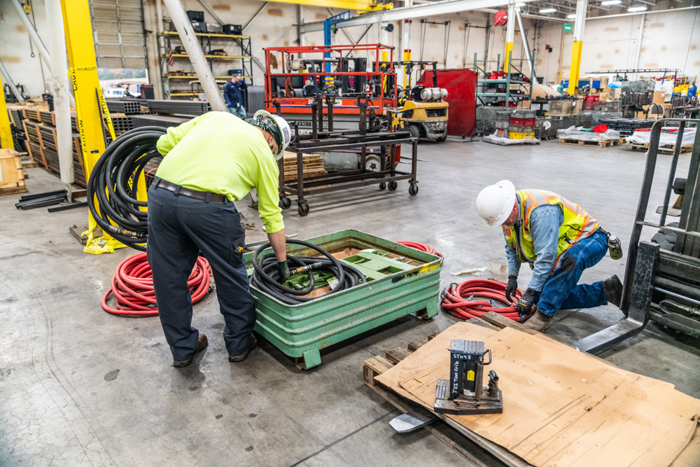 McLaughlin millwright project air skid setup