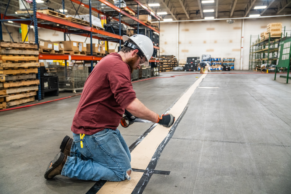 McLaughlin millwright project moving tape setup