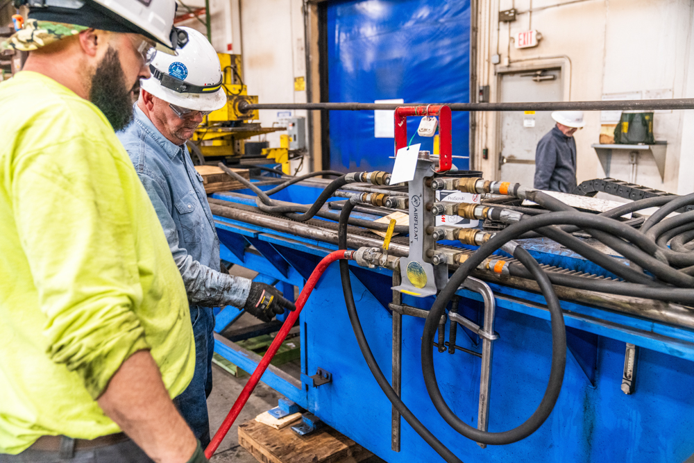 JDI begins to setup McLaughlin millwright project air skid pneumatics