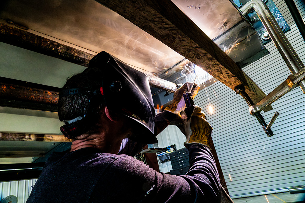 Steel fabrication journeyman welding platforms