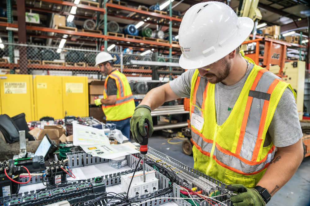 Subdeck Motor Control Panels being assembled