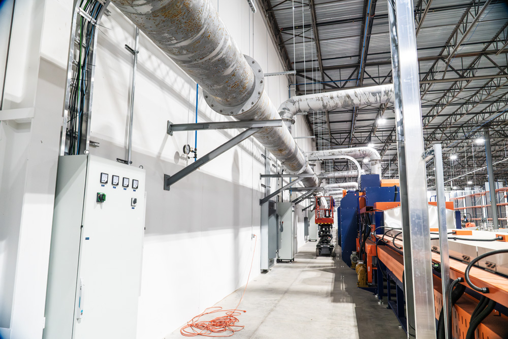 Aerofoam Turnkey Project mechanical ductwork