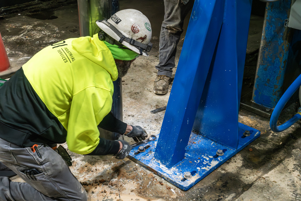 paper mill threading system installation