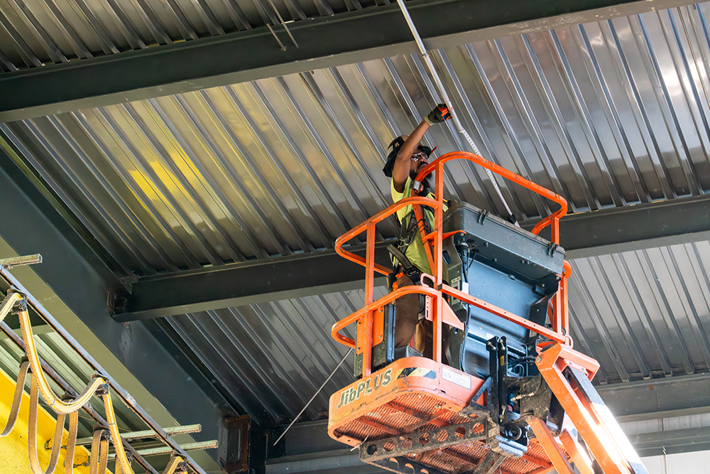 facility lighting upgrade conduit run