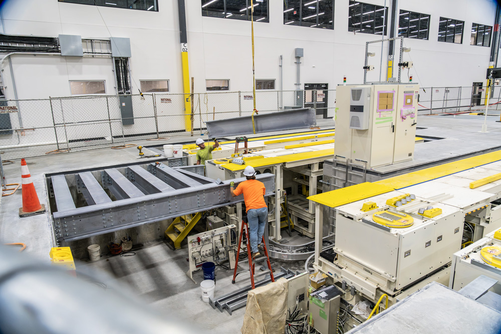automotive steel package being constructed